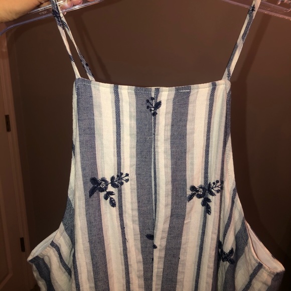 navy blue/white striped halter dress - Picture 4 of 4